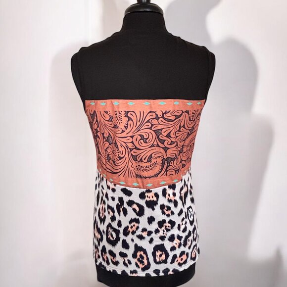 Leopard Multi Color-block T-shirt - Picture 5 of 8